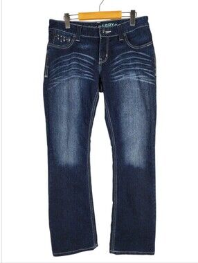 Cruel Denim Abby Jeans Bootcut Mid Rise Dark Wash Cowgirl Western Rodeo Size 30